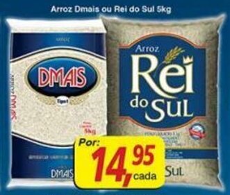 Supermercados Guanabara Arroz Dmais ou Rei do Sul 5kg oferta