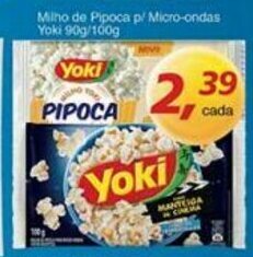 Supermercados Guanabara Milho de Pipoca p/ Microondas Yoki 90g/100g oferta