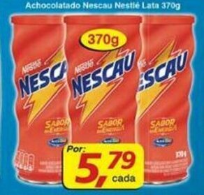 Supermercados Guanabara Achocolatado Nescau Nestle Lata 370g oferta