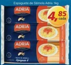Supermercados Guanabara Espaguete de Semola Adria 1kg oferta
