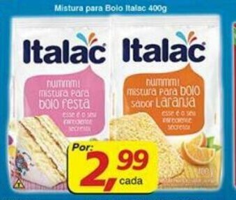 Supermercados Guanabara Mistura para Bolo Italac 400g oferta