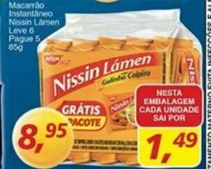 Supermercados Guanabara Macarrao instantaneo Nissin Lamen leve 6 pague 5 85g oferta