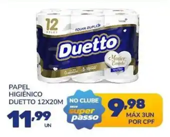 Papel higiênico duetto