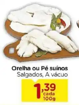 Carrefour Orelha ou Pé suínos Salgados, A vácuo oferta