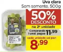 Carrefour Uva clara sem semente oferta