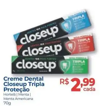 Creme Dental Closeup Tripla Proteção