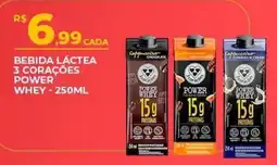 Supermercado Precito Bebida láctea 3 corações power whey oferta