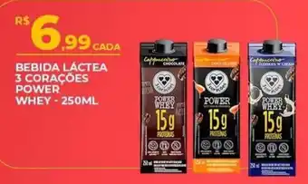 Bebida láctea 3 corações power whey