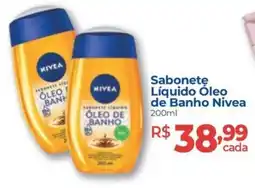 Hiper Farma Sabonete liquido óleo de banho nivea oferta