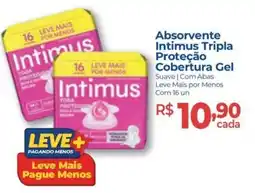 Hiper Farma Absorvente Intimus Tripla Proteção Cobertura Gel oferta