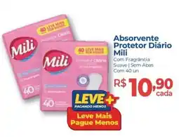 Hiper Farma Absorvente Protetor Diário Mili oferta