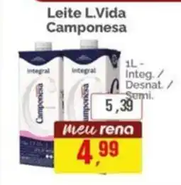 Supermercados Rena Leite L.Vida Camponesa oferta