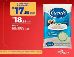 Supermercado Precito Arroz agulhinha camil tipo 1 oferta
