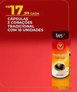Supermercado Precito Cápsulas 3 corações tradicional oferta