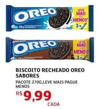 Biscoito recheado oreo sabores