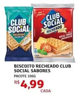 Assaí Atacadista Biscoito recheado club social sabores oferta