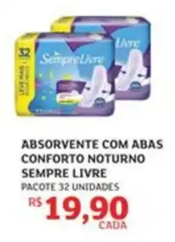 Assaí Atacadista Absorvente com abas conforto noturno sempre livre oferta