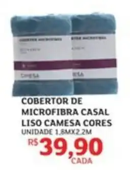 Assaí Atacadista cobertor de microfibra casal liso camesa cores oferta