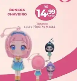 Hiper Farma boneca chaveiro oferta