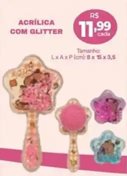 Hiper Farma acrílica com glitter oferta