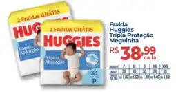 Hiper Farma Fralda huggies tripla proteção mequinha oferta
