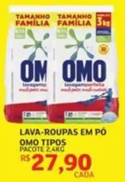 Assaí Atacadista lava-roupas em pó omo tipos oferta