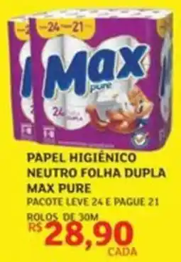Assaí Atacadista Papel higiênico neutro folha dupla max pure oferta