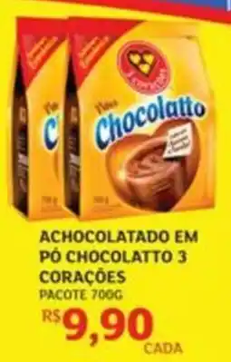 Assaí Atacadista Achocolatado em pó chocolatto 3 corações oferta