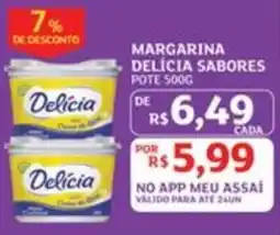 Assaí Atacadista Margarina delícia sabores oferta