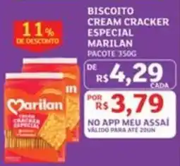 Assaí Atacadista Biscoito cream cracker especial marilan oferta