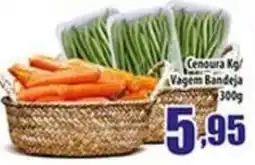 Superbom Supermercados Cenoura kg/ Vagem Bandeja oferta