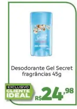 Hiperideal Supermercados Desodorante Gel Secret fragrâncias oferta