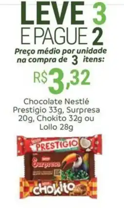 Hiperideal Supermercados Chocolate Nestlé Prestigio Surpresa Chokito Lollo oferta