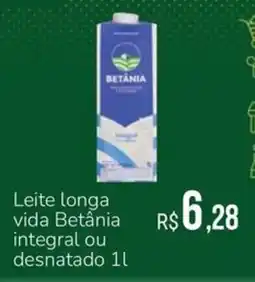 Hiperideal Supermercados Leite longa vida Betânia integral ou desnatado oferta