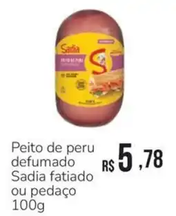 Hiperideal Supermercados Peito de peru defumado Sadia fatiado ou pedaço oferta