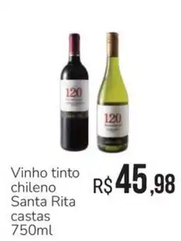 Hiperideal Supermercados Vinho tinto chileno santa rita castas oferta