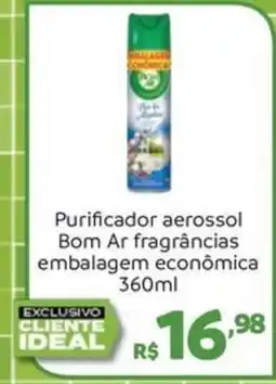 Hiperideal Supermercados Purificador aerossol bom ar fragrâncias embalagem econômica oferta