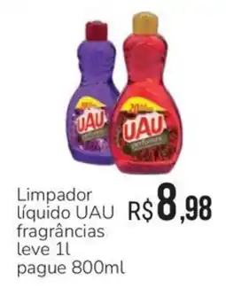 Hiperideal Supermercados Limpador líquido UAU fragrâncias oferta