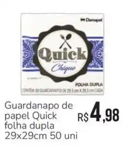 Hiperideal Supermercados Guardanapo de papel quick folha dupla oferta