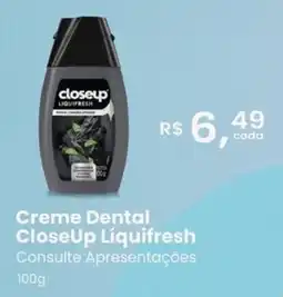 Farmácias Associadas Creme Dental CloseUp Líquifresh oferta