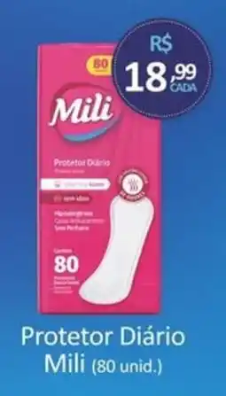 Farmácias Associadas Protetor Diário Mili oferta