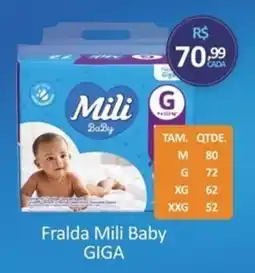 Farmácias Associadas Fralda Mili Baby GIGA oferta