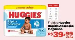 Farmácias Associadas Fraldas huggies rápida absorção meguinha oferta