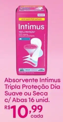 Farmácias Associadas Absorvente intimus tripla proteção dia suave ou seca oferta