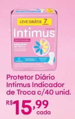 Farmácias Associadas Protetor Diário Intimus Indicador de Troca oferta