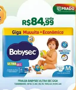 Farmácias Associadas Fralda babysec ultra sec giga oferta
