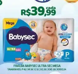 Farmácias Associadas Fralda babysec ultra sec mega oferta