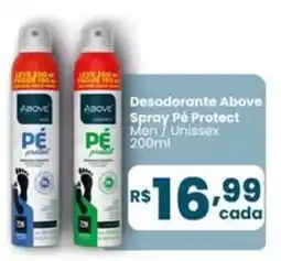 Farmácias Associadas Desodorante above spray pé protect men / unissex oferta