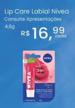 Farmácias Associadas Lip Care Labial Nivea oferta