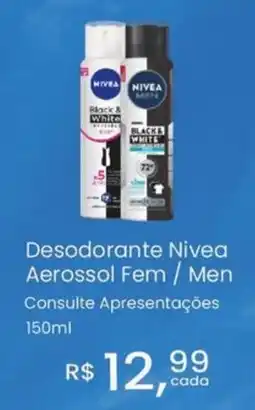 Farmácias Associadas Desodorante Nivea Aerossol Fem / Men oferta